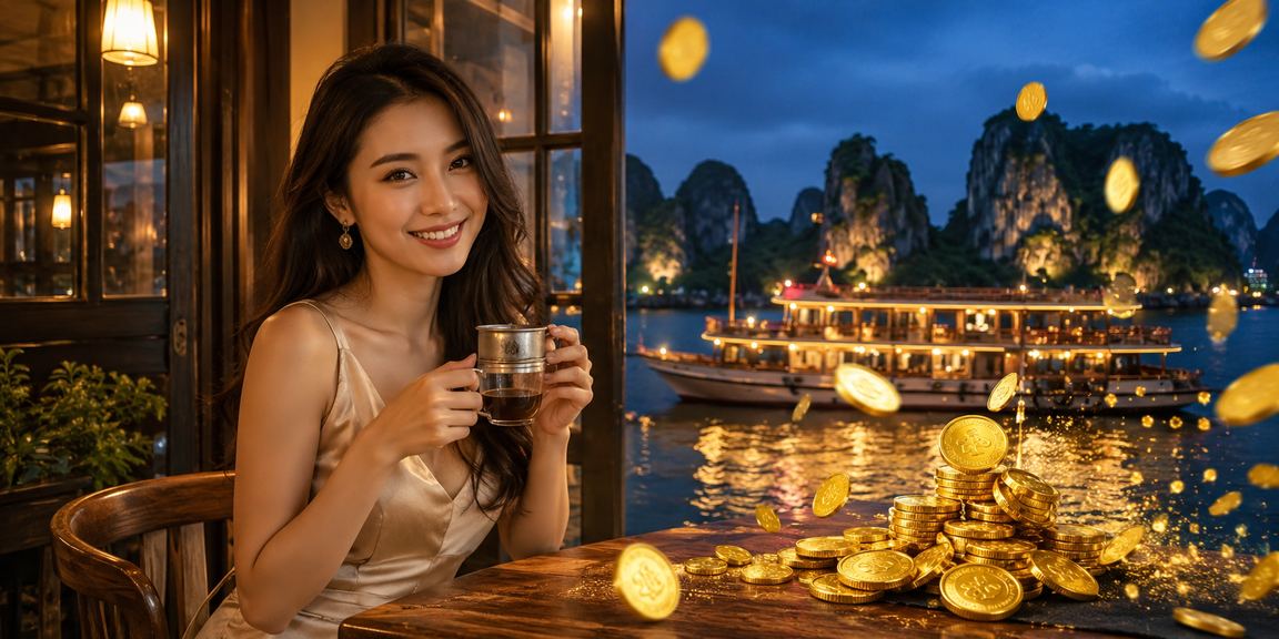 Người dùng Việt Nam thư giãn bên tách cà phê và thực hiện đăng ký tài khoản cá cược thể thao