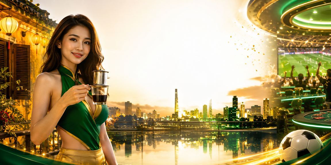 Người dùng tại Hội An thư giãn với cà phê và tham gia cá cược trực tuyến buổi tối