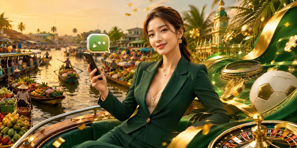 Người dùng tham gia lễ hội miền Tây sông nước vừa dùng điện thoại chơi casino mobile