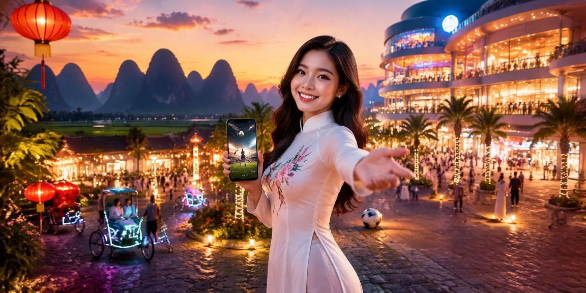 Khán giả cổ vũ bóng đá tại lễ hội Ninh Bình với màn hình cá cược trực tuyến